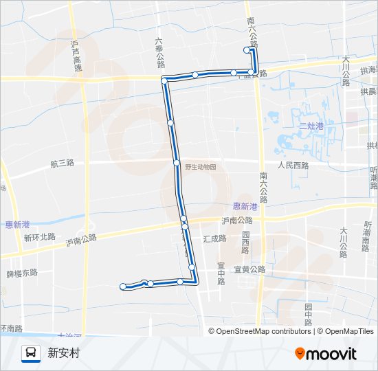 宣桥1路 Bus Line Map
