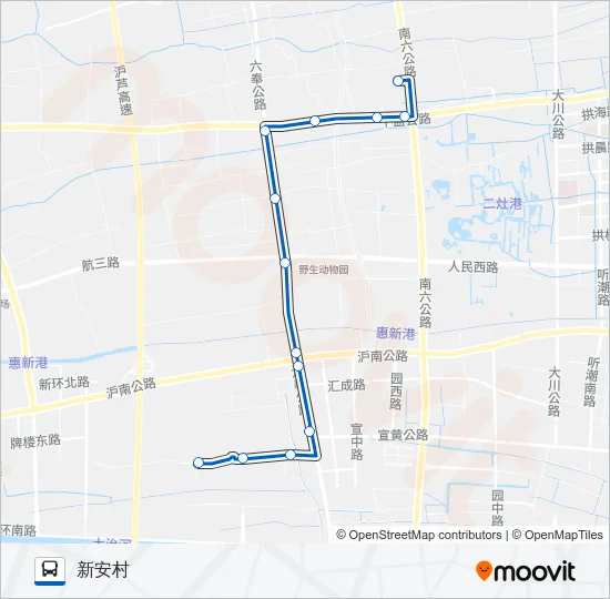 宣桥1路 Bus Line Map