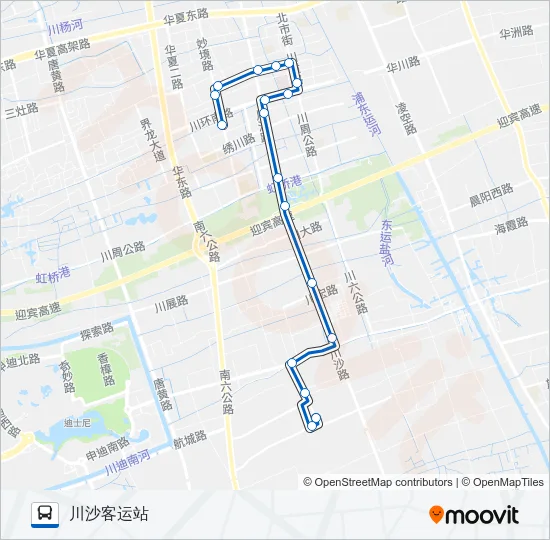 川沙2路 Bus Line Map