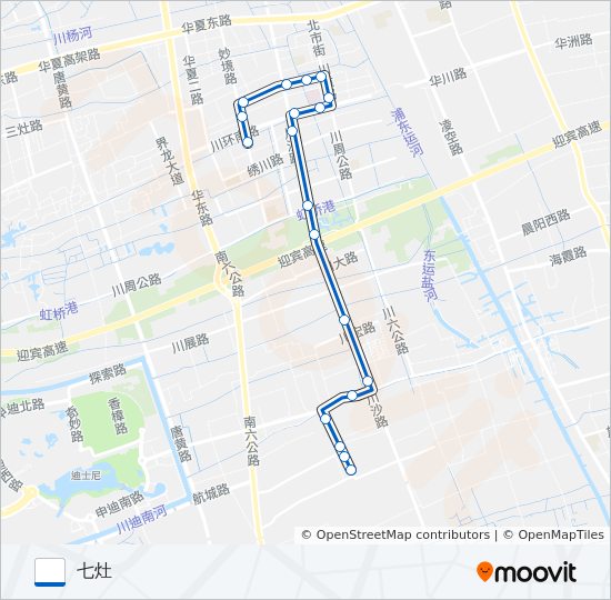 川沙2路 bus Line Map