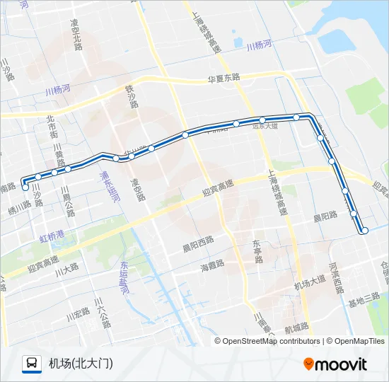 川沙3路 Bus Line Map