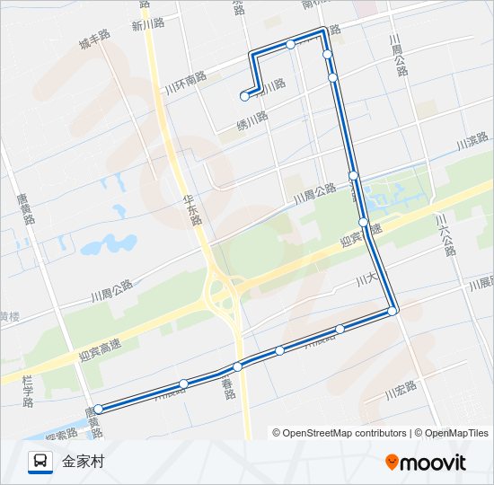 川沙4路 Bus Line Map