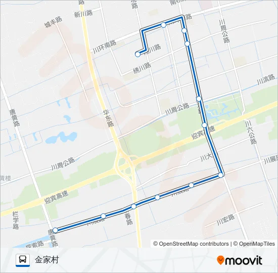 川沙4路 Bus Line Map