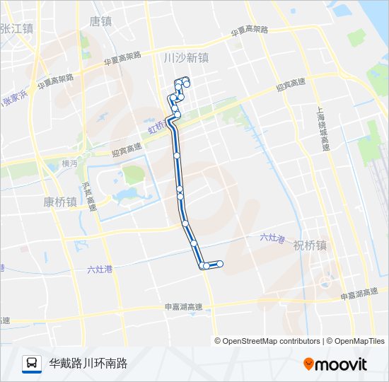 公交川沙5路的线路图