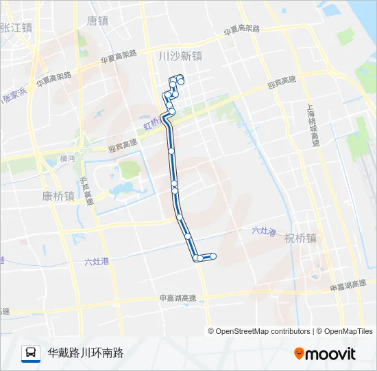 川沙5路 Bus Line Map