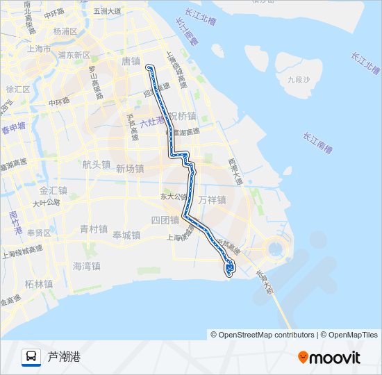 公交川芦专路的线路图