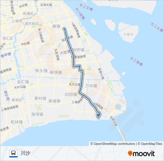 公交川芦专路的线路图