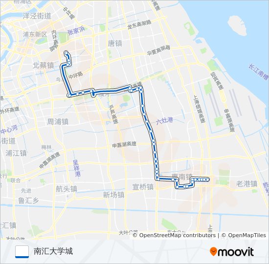 张南专线 bus Line Map