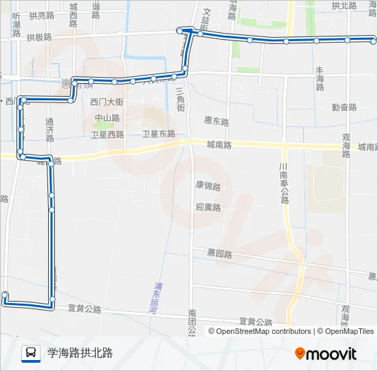 公交惠南1路的线路图