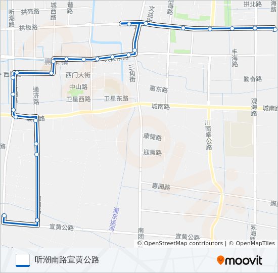 惠南1路 bus Line Map