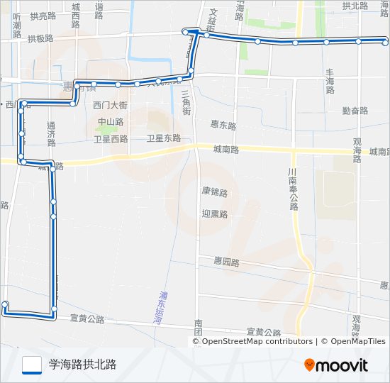 公交惠南1路的线路图