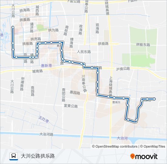 惠南3路 Bus Line Map