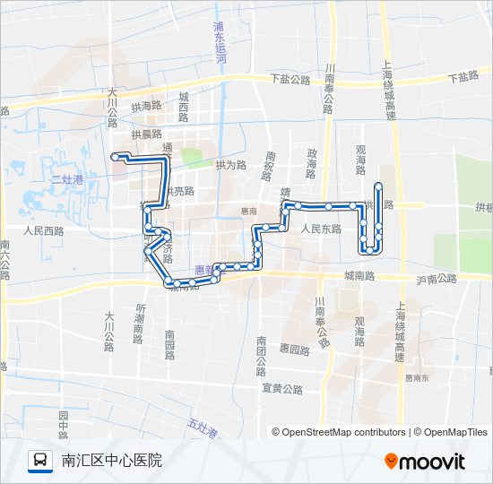 公交惠南4路的线路图