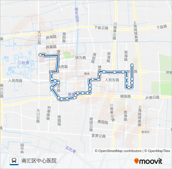 公交惠南4路的线路图