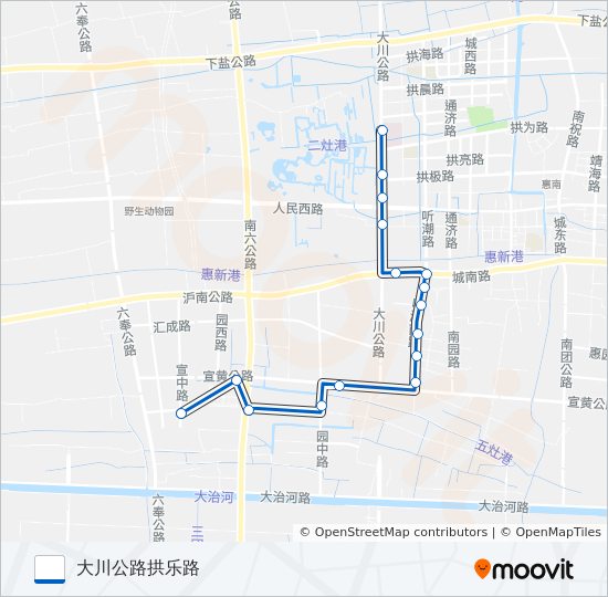 公交惠南8路的线路图