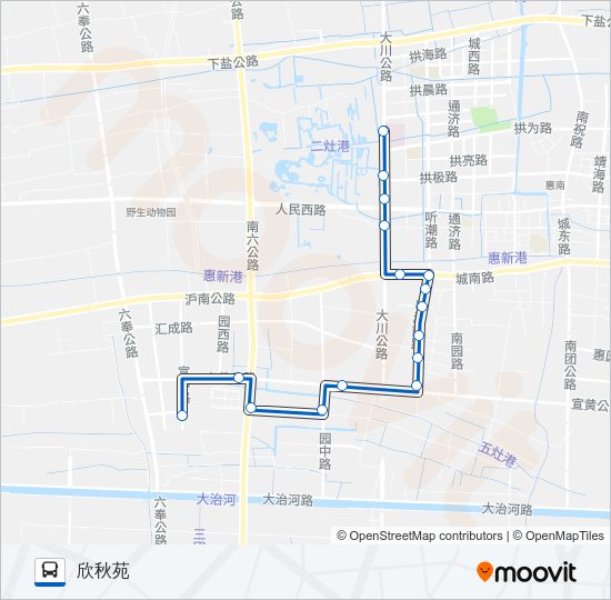 公交惠南8路的线路图