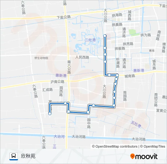 公交惠南8路的线路图