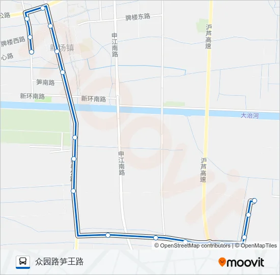 公交新场1路的线路图