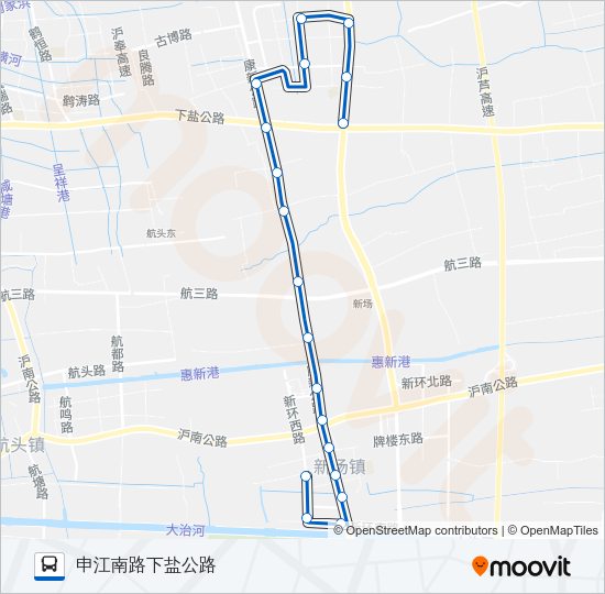公交新场2路的线路图