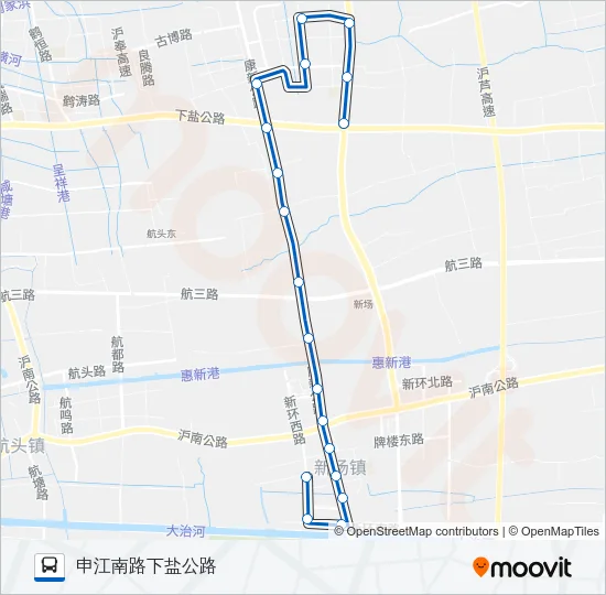 公交新场2路的线路图