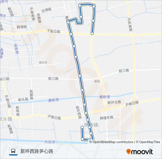 公交新场2路的线路图