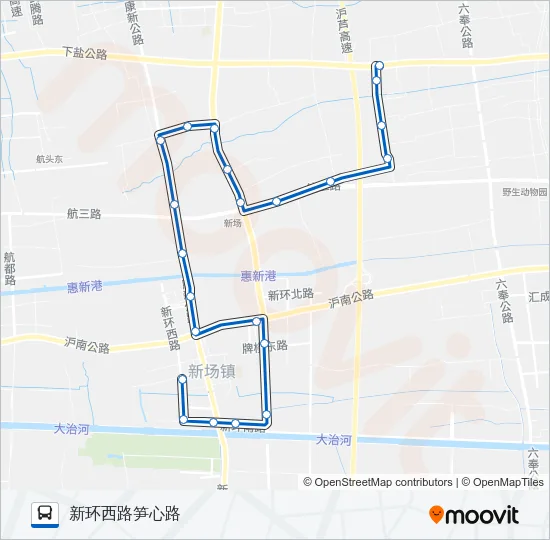 公交新场3路的线路图