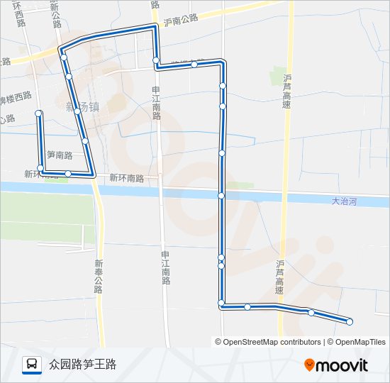 新场5路 Bus Line Map