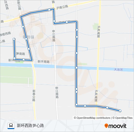 公交新场5路的线路图