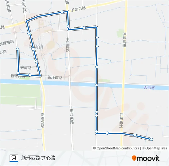 公交新场5路的线路图