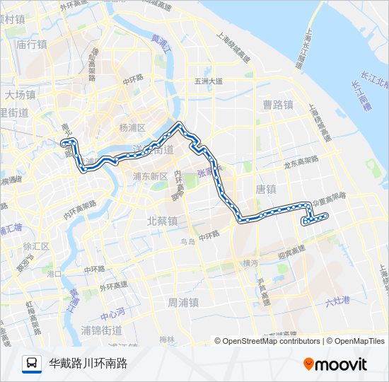 公交新川专路的线路图