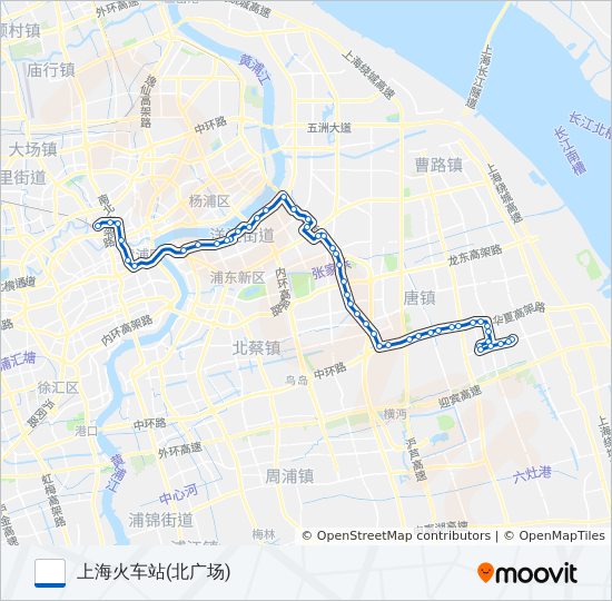 公交新川专路的线路图