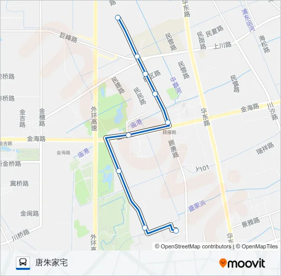 曹路1路 Bus Line Map