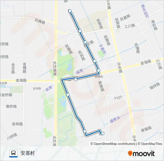 公交曹1路路的线路图
