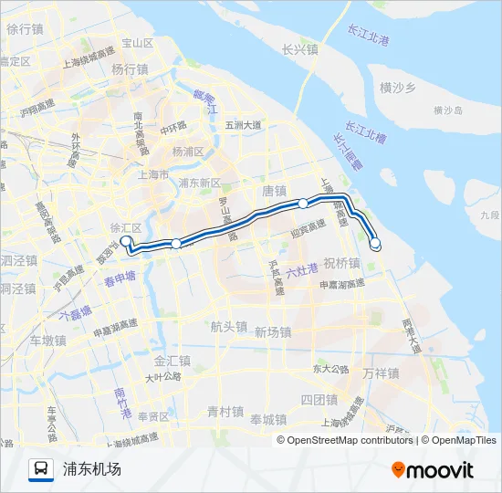 公交机场七路的线路图