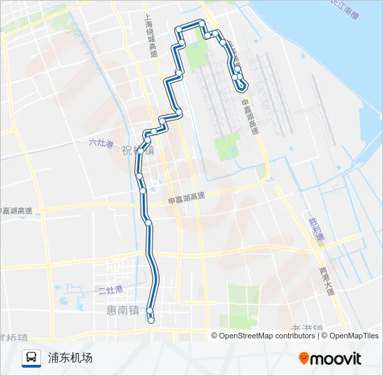 公交机场八路的线路图