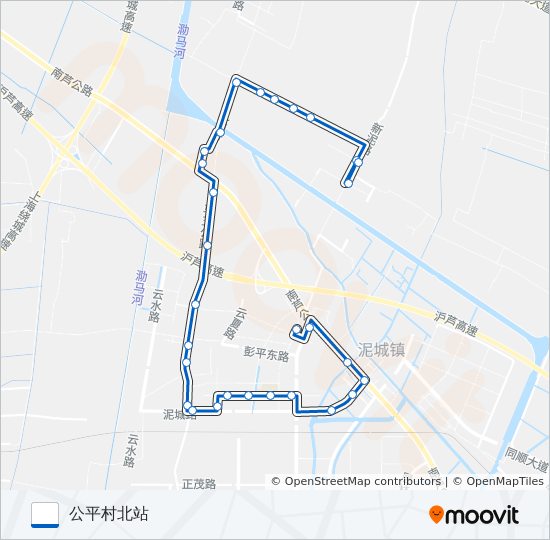 泥城1路 bus Line Map