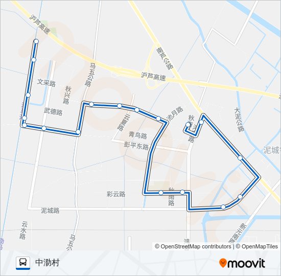 公交泥城5路的线路图