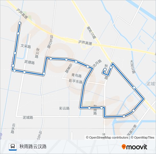 公交泥城5路的线路图