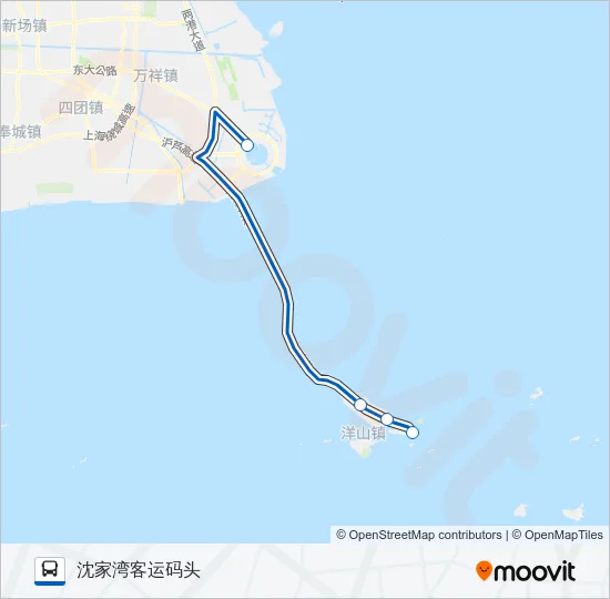 公交洋山专路的线路图