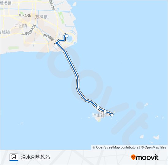 公交洋山专路的线路图