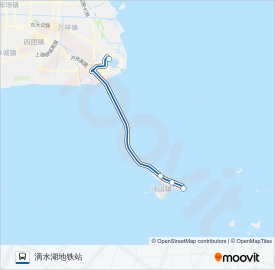 公交洋山专路的线路图
