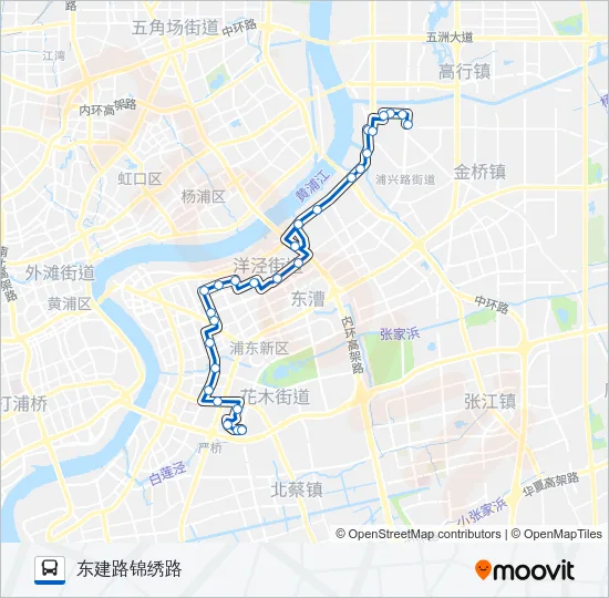 浦东4路 Bus Line Map