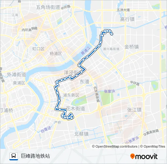 浦东4路 Bus Line Map