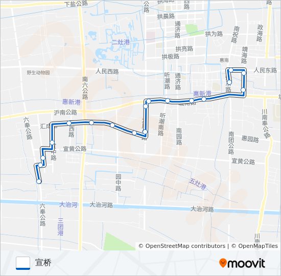 浦东8路 bus Line Map