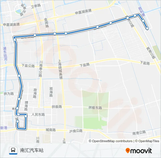 浦东9路 Bus Line Map