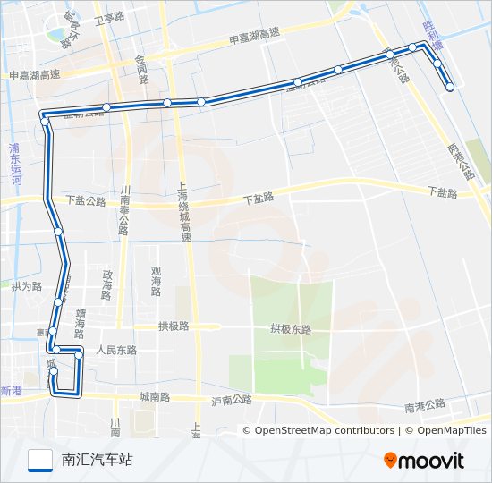 浦东9路 bus Line Map