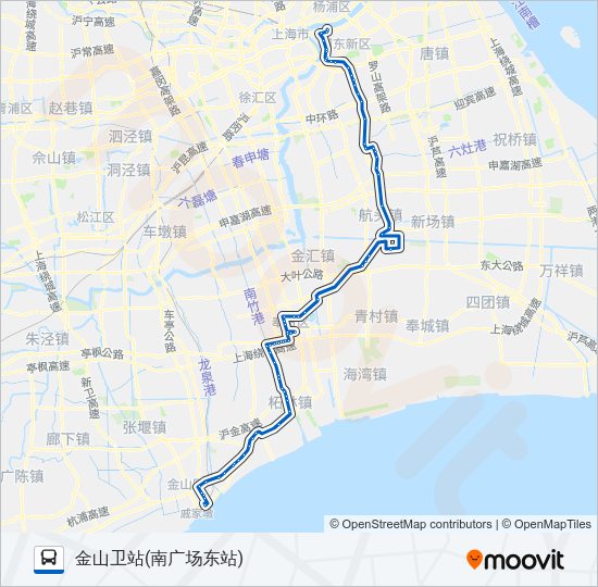 公交浦卫专路的线路图
