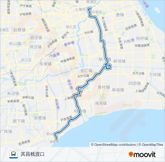 浦卫专线 Bus Line Map