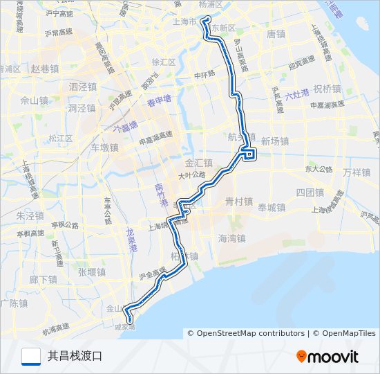 浦卫专线 bus Line Map