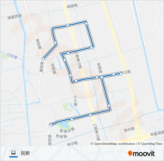 祝桥1路 Bus Line Map